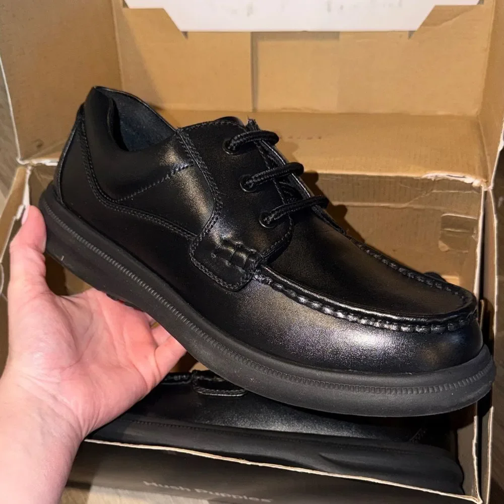 Sleek Black Leather Derbys